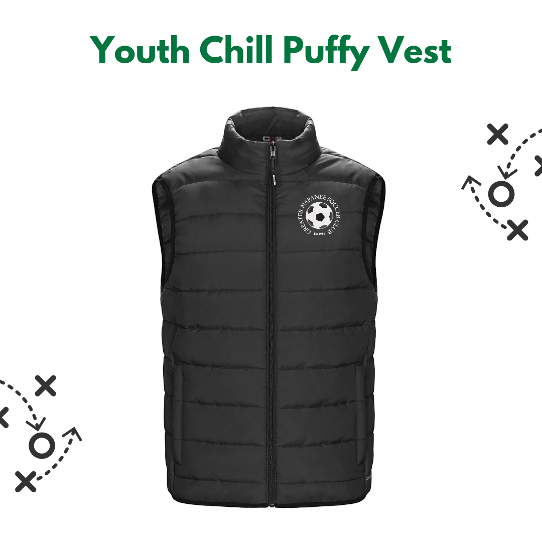 Youth Puffy Vest - Embroidered